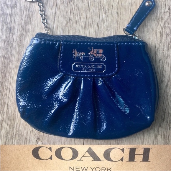 Coach Handbags - COACH 🌟Pretty Blue Leather ID and Coin Purse. EUC